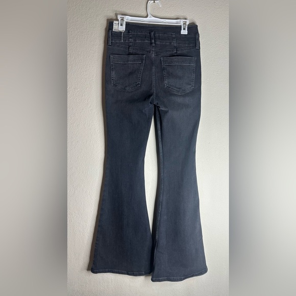 FREE PEOPLE After Dark Mid-Rise Flare Stretch Jean Vintage Black size 29 NWT - Picture 9 of 9